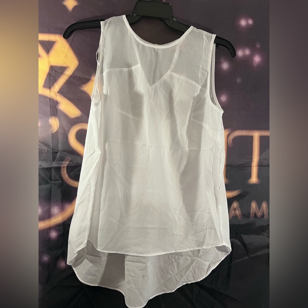 Philosophy White Sleeveless Tank Top